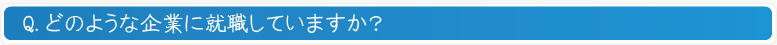 どのような企業に就職していますか？